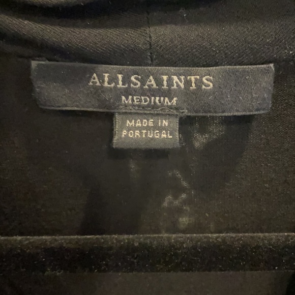 All Saints Wrap Shirt Black Size Medium - Picture 3 of 3